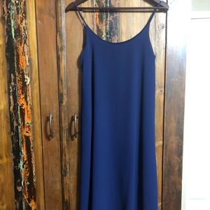 Chiffon Blue hi-low dress with cotton lining